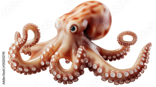 octopus on white background
