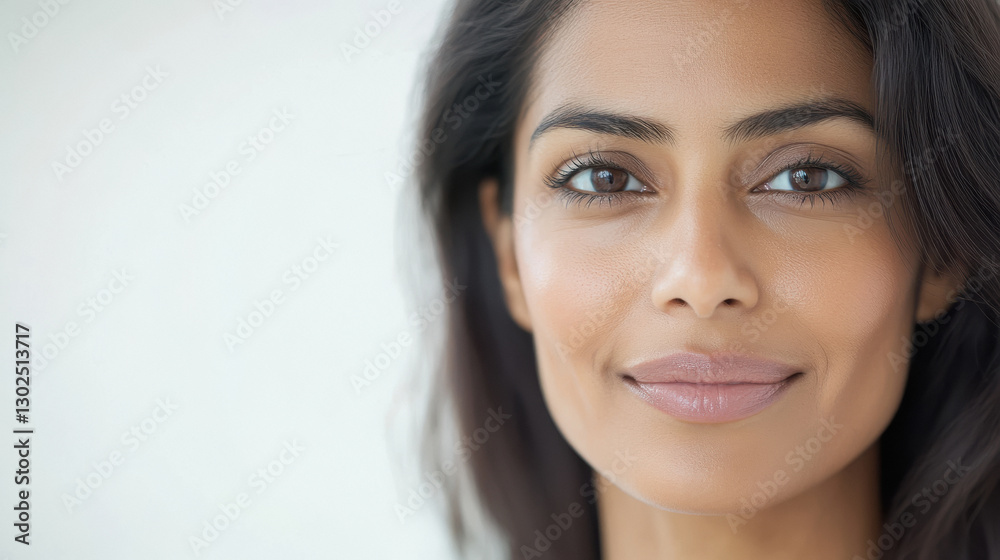 attractive indian woman, white background, close up attractive indian woman, white background, close up