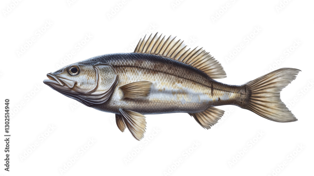 blue snapper fish on a white background blue snapper fish on a white background