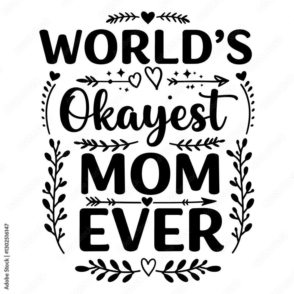 Fototapeta premium Heartfelt Mother's Day SVG Design