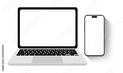 laptop isolated on white background