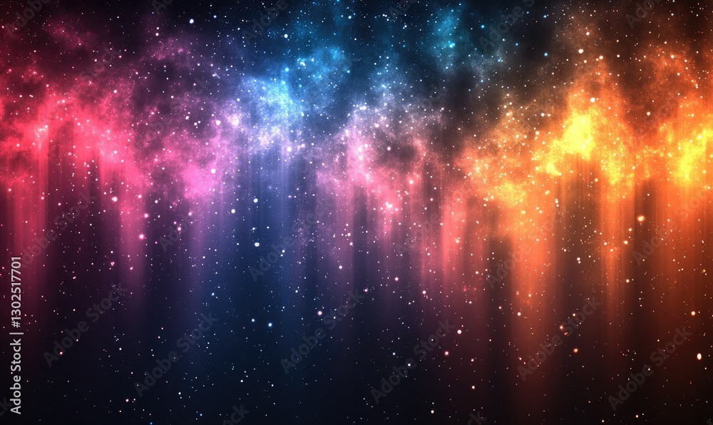 Obraz premium Abstract space nebula background with vibrant colors and shimmering stars