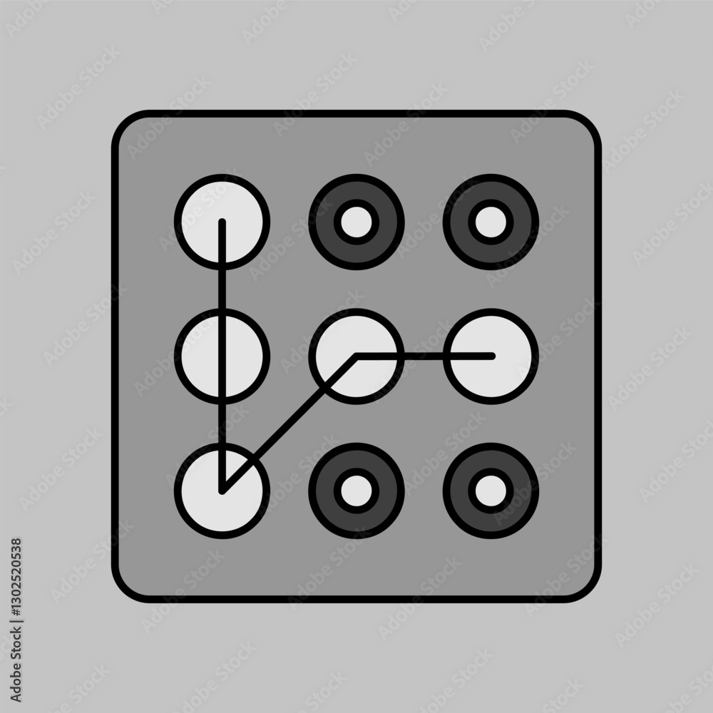 Lock pattern icon. Hand entering smartphone password Lock pattern icon. Hand entering smartphone password
