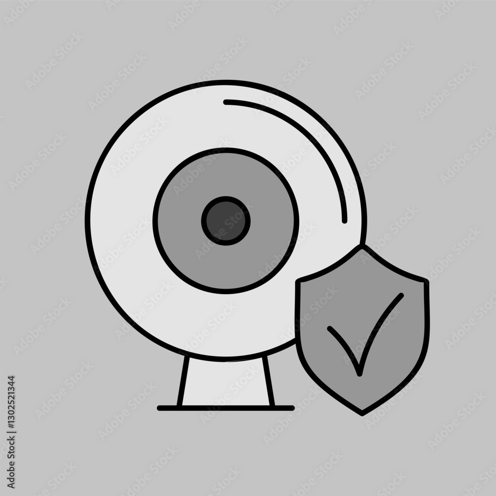 Home security camera vector icon. Cctv camera sign Home security camera vector icon. Cctv camera sign