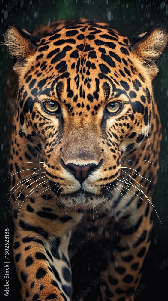 Close-up Portrait of a Majestic Jaguar in the Rainforest Close-up Portrait of a Majestic Jaguar in the Rainforest
