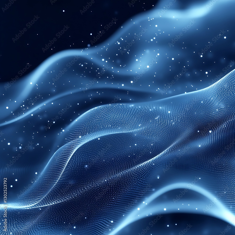 Blue abstract waves with dot background Blue abstract waves with dot background