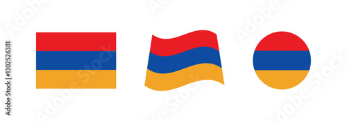 Free Download Vector Armenia National Flag icon collection. Flag set of Armenia various styles.
 - GFXLoad