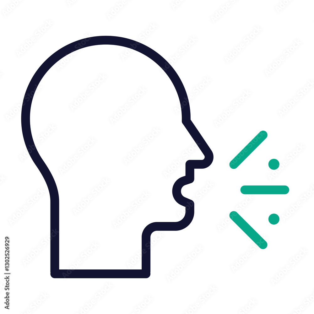 Fototapeta premium human head icon. human head silhouette with light bulb. human head silhouette with question mark