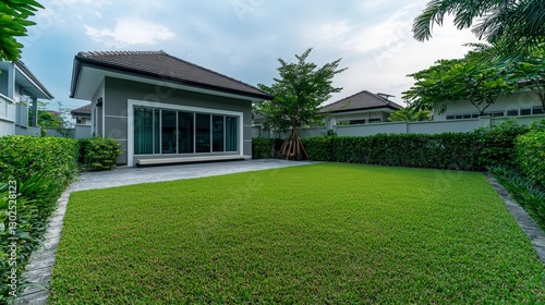 Tranquil single-family living cozy suburban home in thailand's green oasis