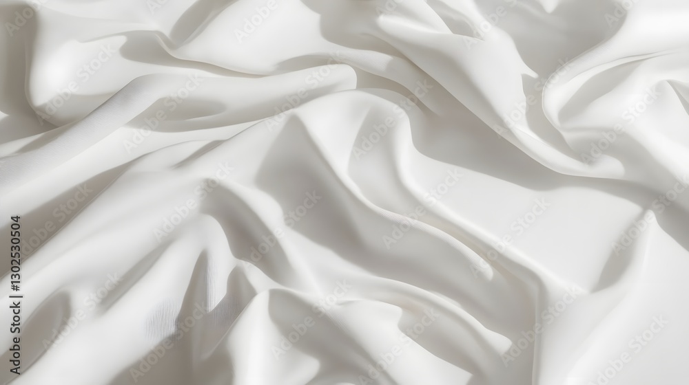 Fototapeta premium Minimalist White T shirt with Subtle Fabric Textures and Shadows on Solid Background