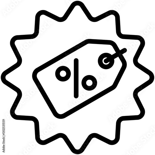 Massive Discount Outline Icon