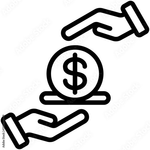 Saving Outline Icon
