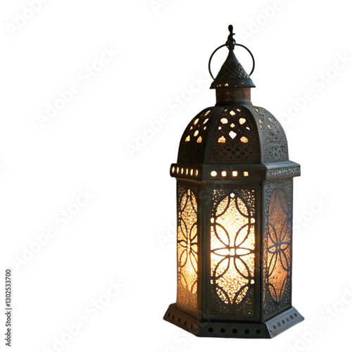 Elegant Black Lantern with Warm Candlelight Gothic Design Home Decor
