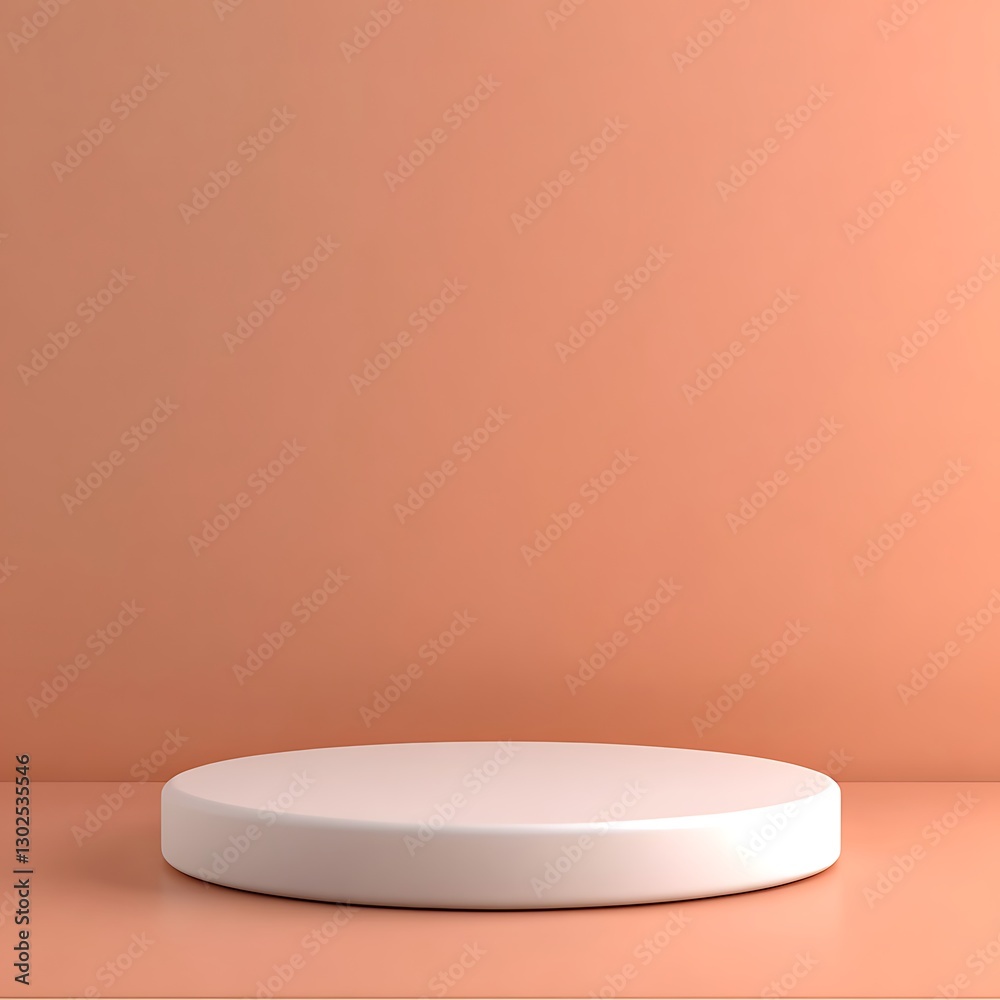 Minimalist White Platform on Peach Background (1) Minimalist White Platform on Peach Background (1)