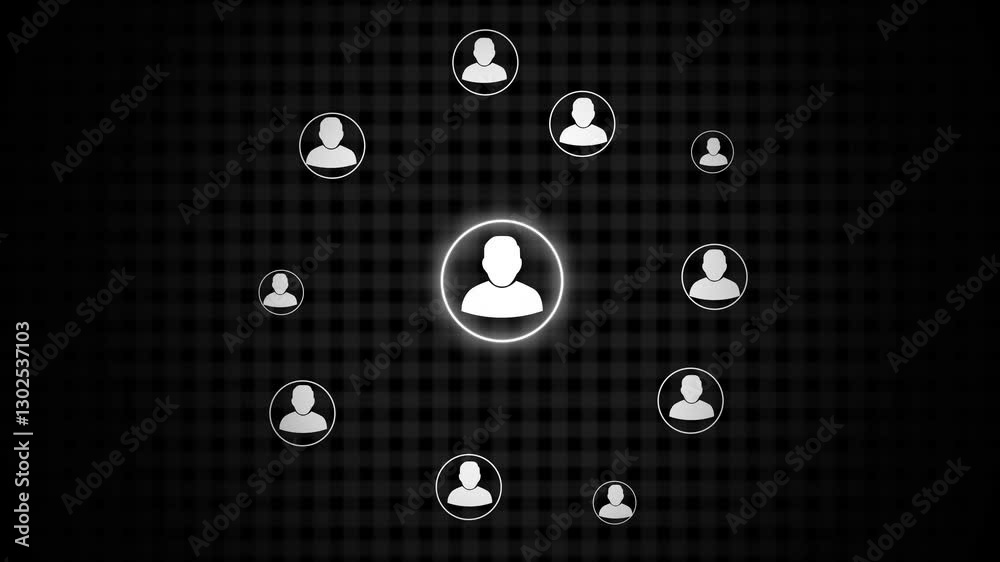 A Global Internet connection system concept. Social network media concept Digital network . business social network connection people. 4k animation vedio