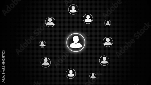 A Global Internet connection system concept. Social network media concept Digital network . business social network connection people. 4k animation vedio