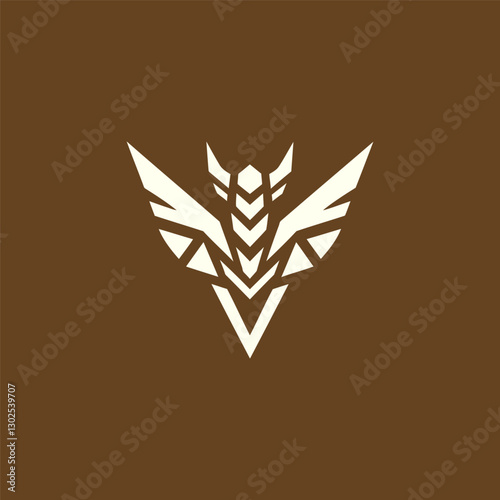 Valkyrie Geometric Shape Logo – A modern valkyrie logo combining strength and Nordic spirit.