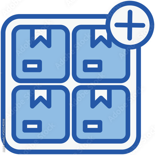 Excess Blue White Icon