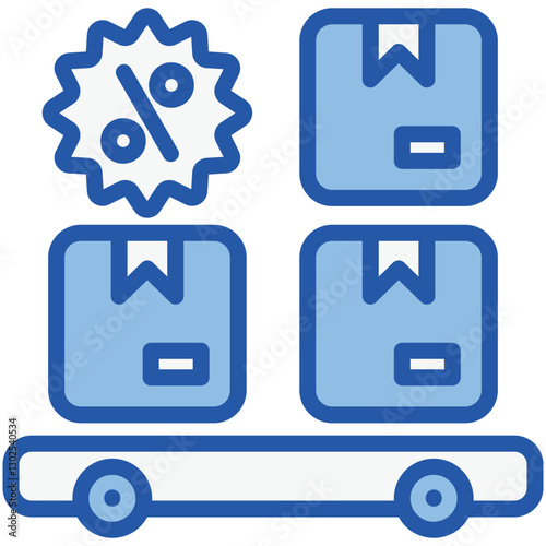 Bulk Blue White Icon