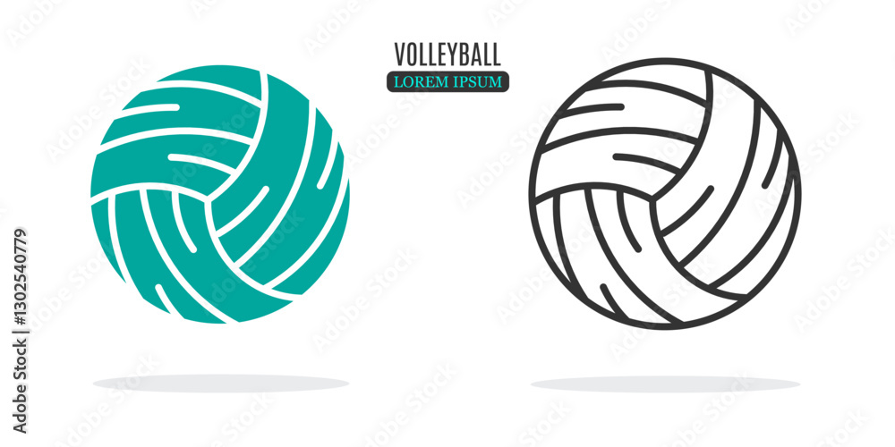 Illustration symbol. Volleyball abstract illustration design. Stock vector icon. Illustration symbol. Volleyball abstract illustration design. Stock vector icon.