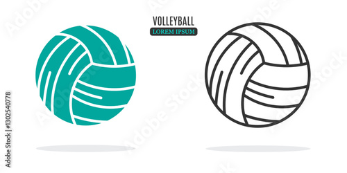 Illustration symbol. Volleyball abstract illustration design. Stock vector icon.