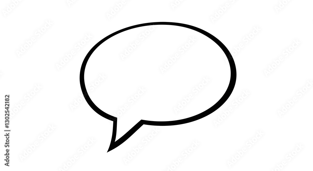 Simple Black Speech Bubble Illustration Simple Black Speech Bubble Illustration