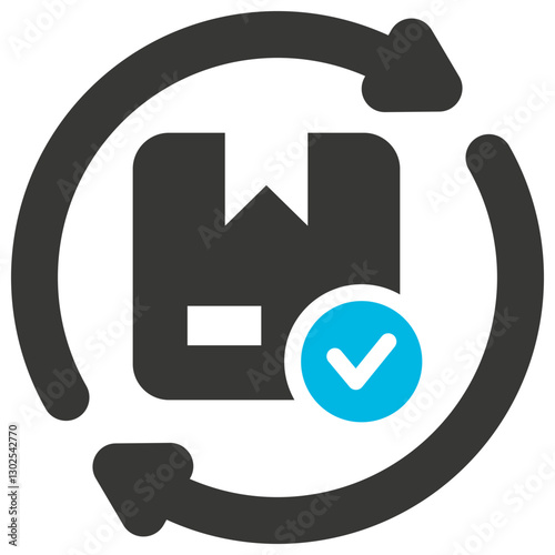 Restock Glyph Blue Grey Icon