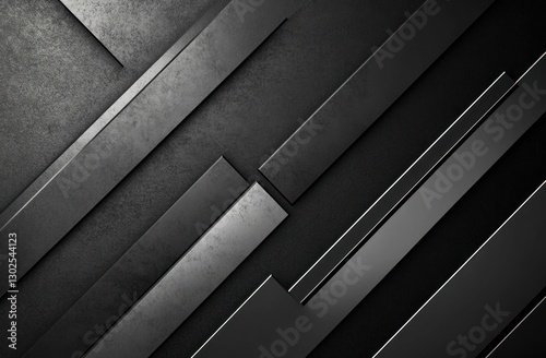 Abstract metallic geometric shapes background. Possible use Stock photo