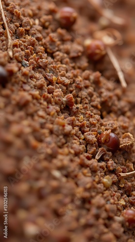 A Macro Photograph Of A Textured Surface, Featuring Rich, Earthy Tones, With Visible Grains And Fibers, The Image Sharply Focused And Showcasing The Intricate Detail, Focusing On Nat.