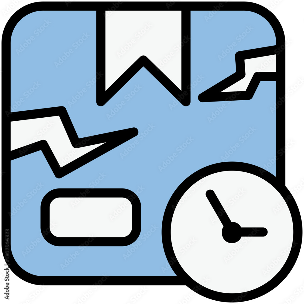 Obsolete Blue Black Icon