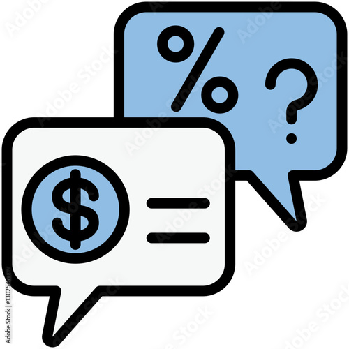 Bargain Blue Black Icon