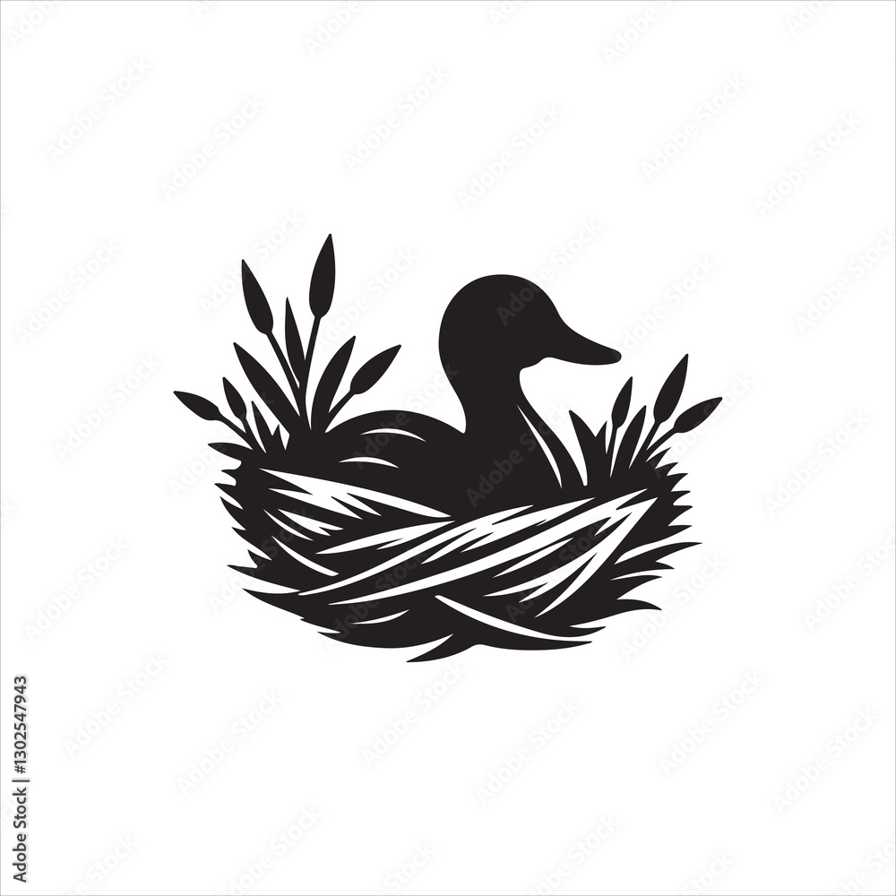 Obraz premium duck on white background