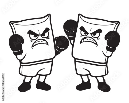 pillow fight vector