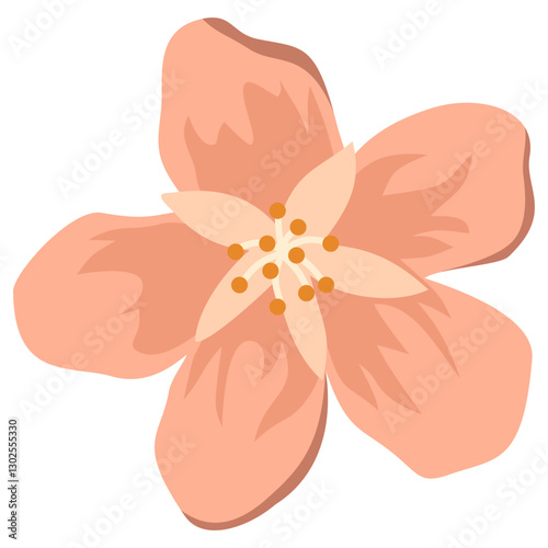 Minimalist Hand Drawn Single Flower Illustration