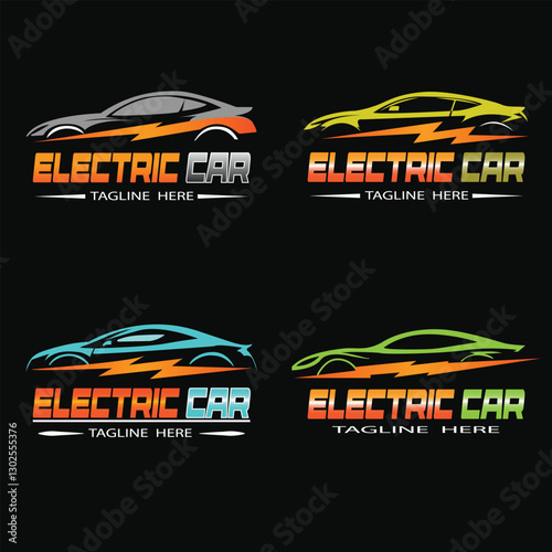 Electric Car Logo Design - Modern EV Branding Concept