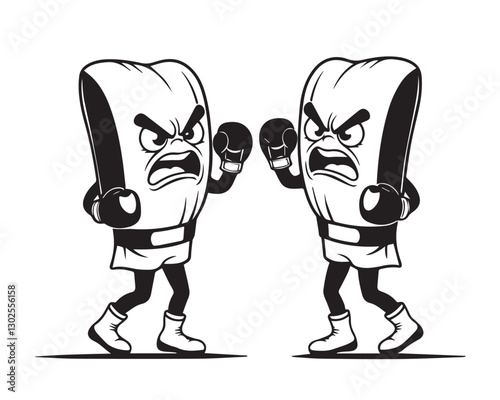 pillow fight vector