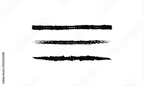 Black vector abstract brush strokes composition with paint splatter.Brush strokes and splashes. Vector black paint, ink brush stroke, brush. Ink splashes collection.