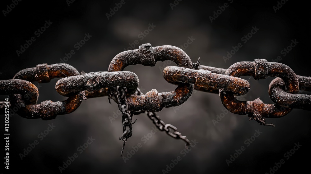 Rusty chain links dramatic black and white study industrial setting fine art photography close-up perspective Rusty chain links dramatic black and white study industrial setting fine art photography close-up perspective