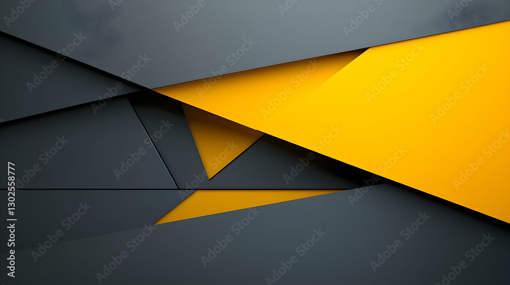 Abstract Geometric Background with Yellow and Gray Triangles Abstract Geometric Background with Yellow and Gray Triangles