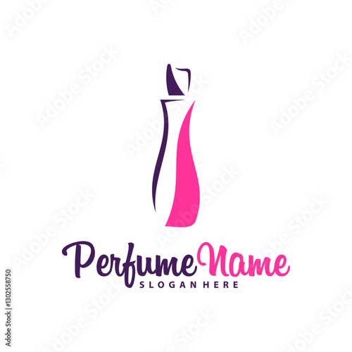 Perfume logo design vector illustration. Perfume logo concept template