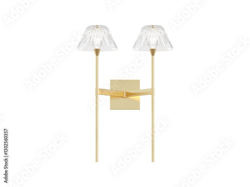 Blaze 2 Light Tail Sconce - Elegant Lighting Fixture Against white Background	
 photo