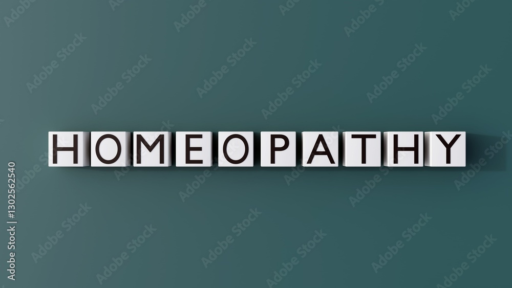 Fototapeta premium a 3d rendering of flat lay composition of letter tiles spelling out the word 