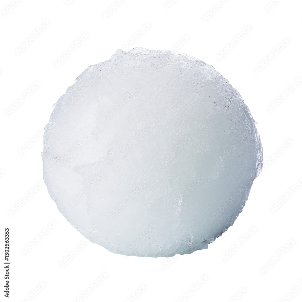 A frozen snowball on transparent background A frozen snowball on transparent background