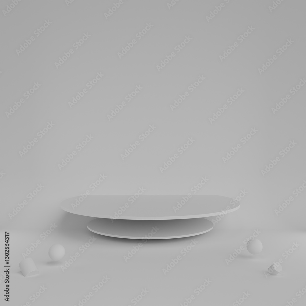 simple white 3D platform to clearly display a product simple white 3D platform to clearly display a product