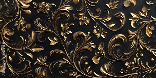 golden seamless pattern