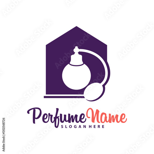 Wallpaper Mural Perfume with House logo design vector illustration. Perfume logo concept template Torontodigital.ca