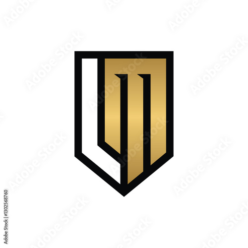 LM shield emblem Logo Design