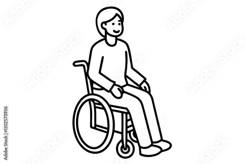 Disablement Person Silhouette vector illustration
