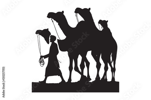 Desert Caravan Silhouette Journey
