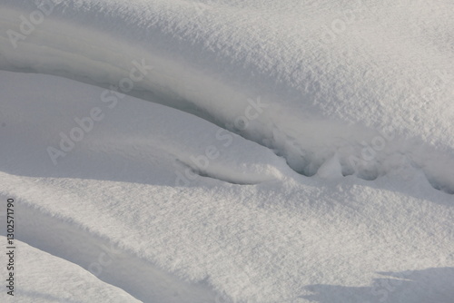 texture and shape of snow